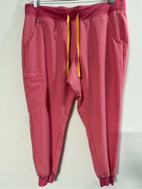 Figs Technical Collection Zamora Jogger Scrub Pants in Rose Pink Extra Large